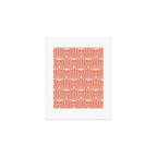 Retro Art, Floral Prints, Coral and White Art Print Gallery Image 1