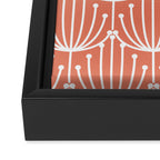 Retro Art, Floral Prints, Coral and White Framed Canvas Print Gallery Image 3