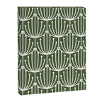 Retro Art, Floral Prints, Dark Green and White Canvas Print Gallery Image 8