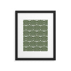 Retro Art, Floral Prints, Dark Green and White Framed Art Print Gallery Image 4