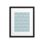 Retro Art, Floral Prints, Light Blue and White Framed Art Print Gallery Image 6