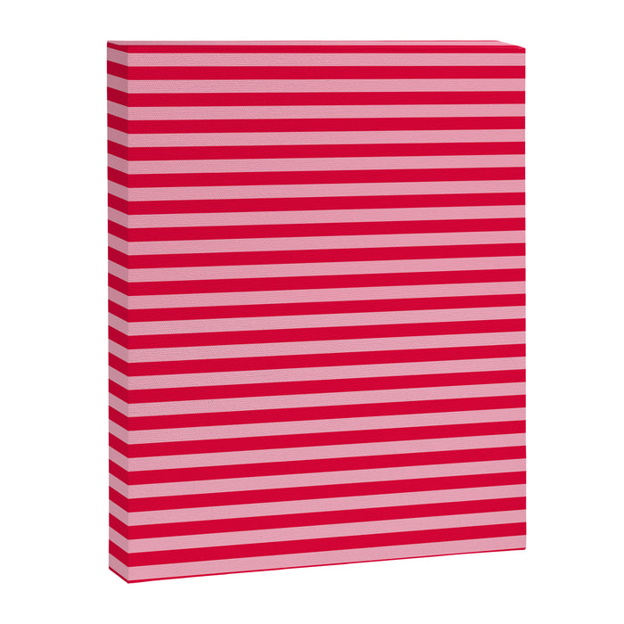 Retro, Beach, Colorful Stripes, Pink and Red Canvas Print Gallery Image 1