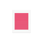 Retro, Beach, Colorful Stripes, Pink and Red Art Print Gallery Image 1