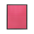 Retro, Beach, Colorful Stripes, Pink and Red Framed Canvas Print Gallery Image 8