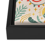 Retro Christmas, Eat, Drink And Be Merry Framed Canvas Print Gallery Image 3