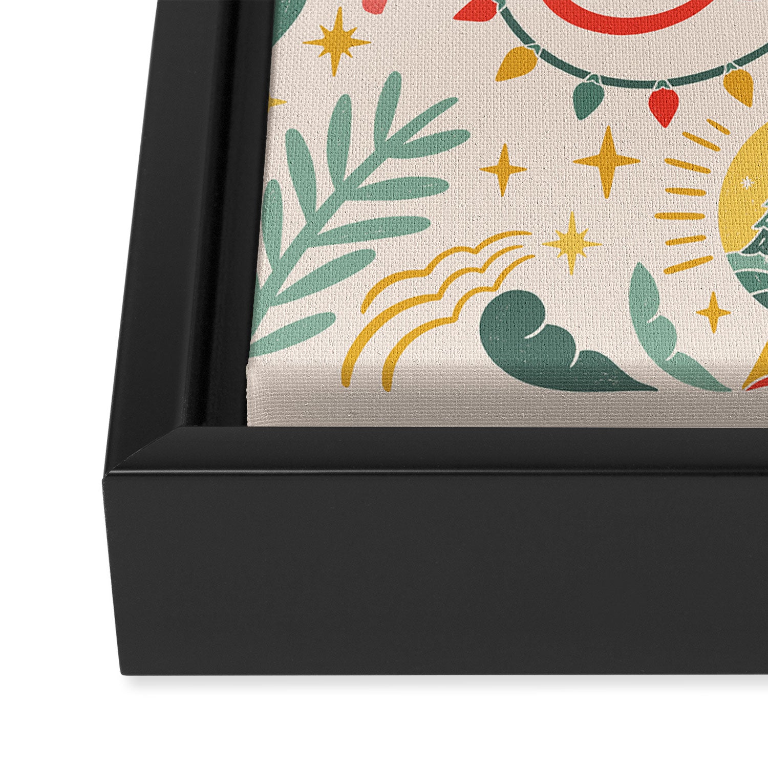 Retro Christmas, Eat, Drink And Be Merry Framed Canvas Print Gallery Image 3
