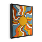 Retro Groovy Sun, 70s Print Framed Canvas Print Gallery Image 2