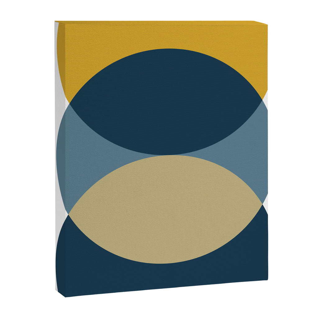 Rise of the Sun - Yellow, Blue, Geometric Art Canvas Print Gallery Image 8