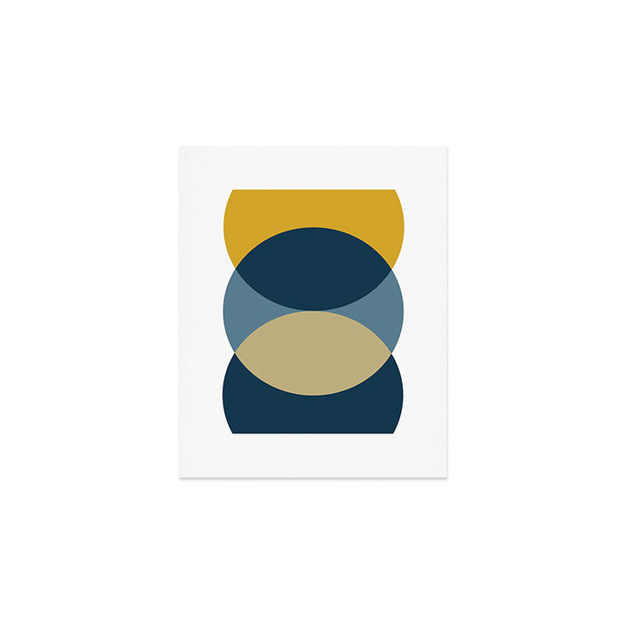 Rise of the Sun - Yellow, Blue, Geometric Art Art Print Gallery Image 1