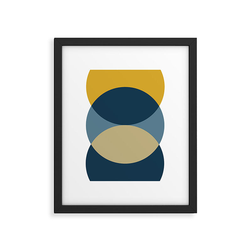 Rise of the Sun - Yellow, Blue, Geometric Art Framed Art Print Gallery Image 6