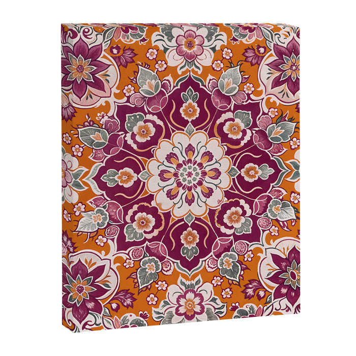Ruby and Spice Floral Mandala Canvas Print Gallery Image 1
