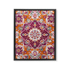 Ruby and Spice Floral Mandala Framed Canvas Print Gallery Image 8
