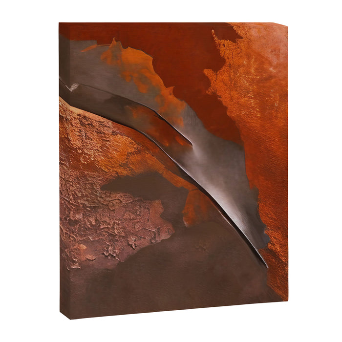 Rust and Metal Japandi Art Canvas Print Gallery Image 1