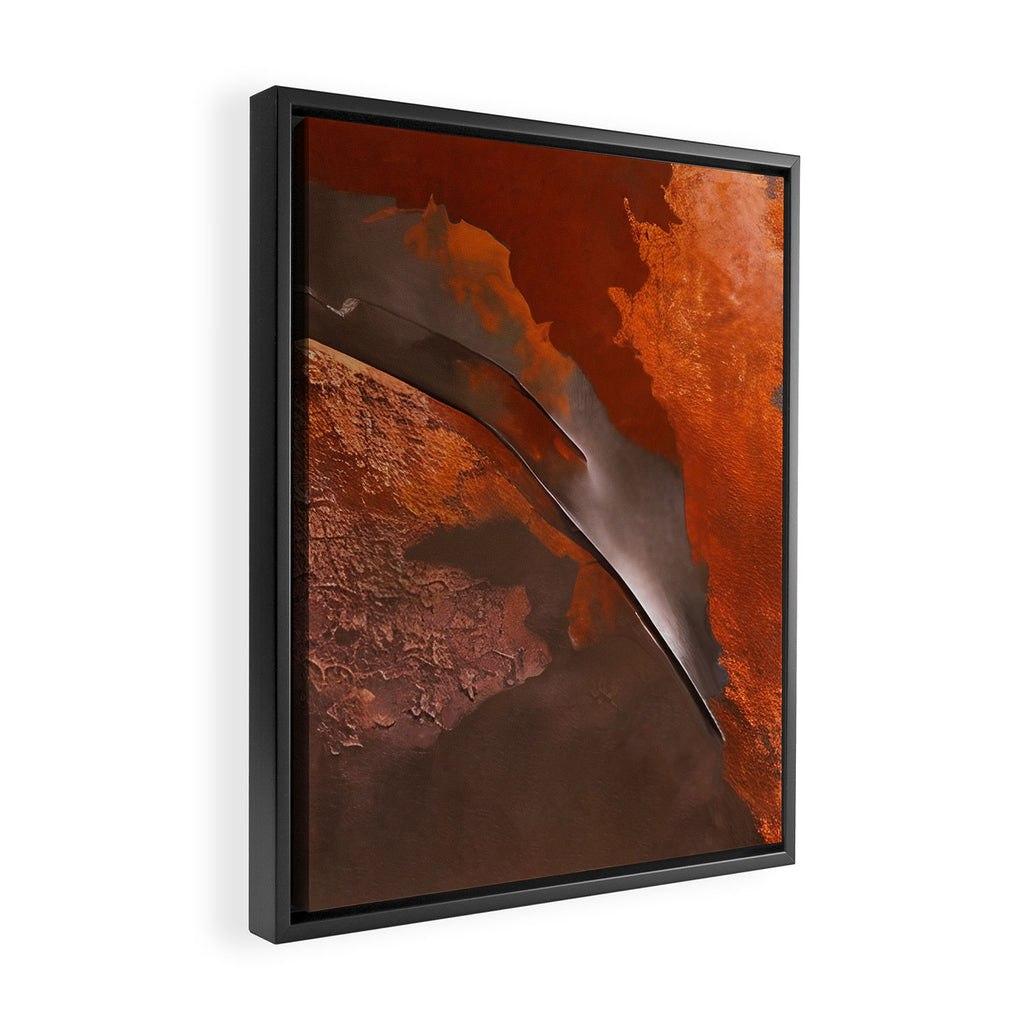 Rust and Metal Japandi Art Framed Canvas Print Gallery Image 2