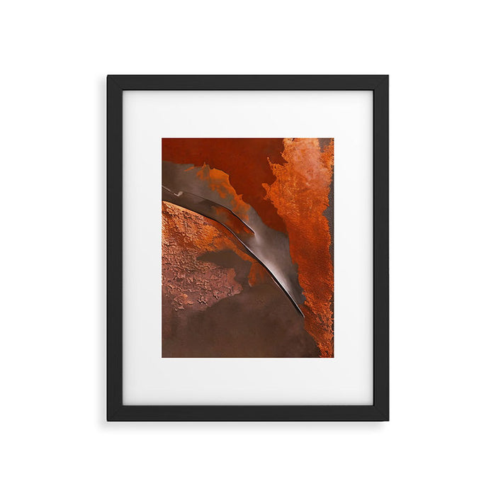 Rust and Metal Japandi Art Framed Art Print Gallery Image 1