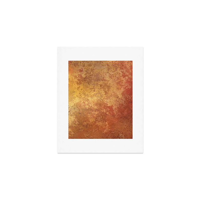 Rusted Copper and Gold Art Print Gallery Image 1