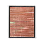 Rustic, Abstract Stripes Pattern in Terracotta Framed Canvas Print Gallery Image 8