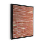 Rustic, Abstract Stripes Pattern in Terracotta Framed Canvas Print Gallery Image 2