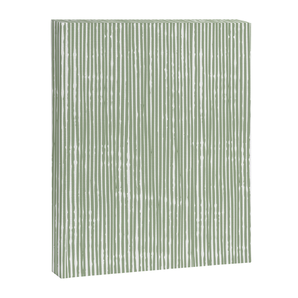 Rustic Abstract Stripes, Sage Green and White Canvas Print Gallery Image 8