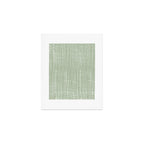 Rustic Abstract Stripes, Sage Green and White Art Print Gallery Image 1
