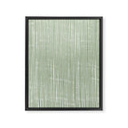 Rustic Abstract Stripes, Sage Green and White Framed Canvas Print Gallery Image 8
