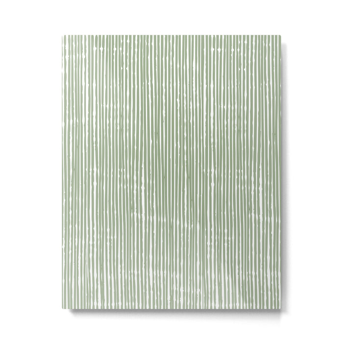 Rustic Abstract Stripes, Sage Green and White Metal Print Gallery Image 1