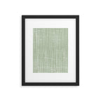Rustic Abstract Stripes, Sage Green and White Framed Art Print Gallery Image 6