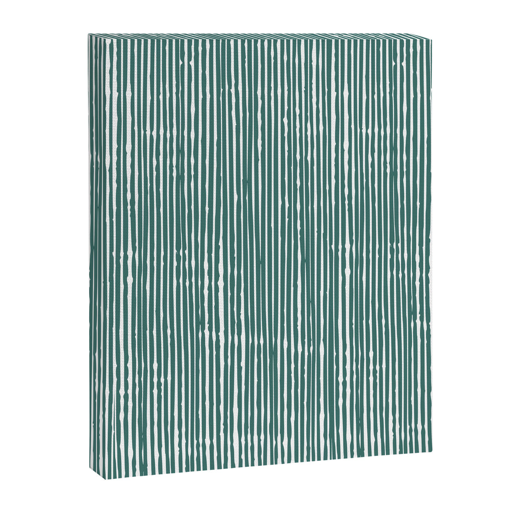 Rustic Abstract Stripes, Teal and White Canvas Print Gallery Image 8