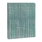 Rustic Abstract Stripes, Teal and White Canvas Print Gallery Image 8