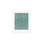 Rustic Abstract Stripes, Teal and White Art Print Gallery Image 1