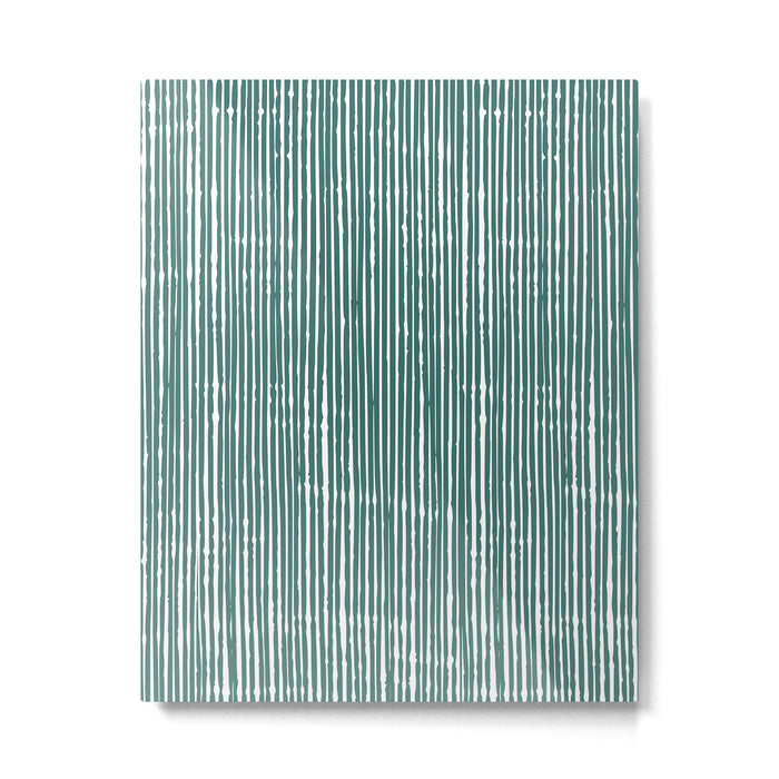 Rustic Abstract Stripes, Teal and White Metal Print Gallery Image 1