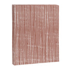 Rustic Abstract Stripes, Terracotta and White Canvas Print Gallery Image 8