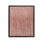 Rustic Abstract Stripes, Terracotta and White Framed Canvas Print Gallery Image 8