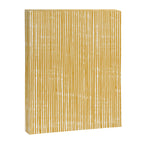Rustic Abstract Stripes, Yellow and White Canvas Print Gallery Image 8