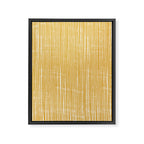 Rustic Abstract Stripes, Yellow and White Framed Canvas Print Gallery Image 8
