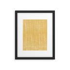 Rustic Abstract Stripes, Yellow and White Framed Art Print Gallery Image 6