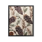 Rustic Christmas Pinecones Framed Canvas Print Gallery Image 8