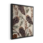 Rustic Christmas Pinecones Framed Canvas Print Gallery Image 2