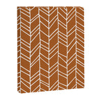 Rustic Herringbone in Clay Terracotta Canvas Print Gallery Image 8
