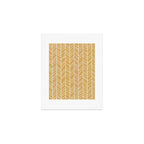 Rustic Herringbone in Mustard Yellow Art Print Gallery Image 1