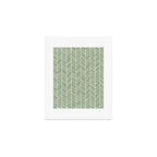 Rustic Herringbone in Sage Green Art Print Gallery Image 1