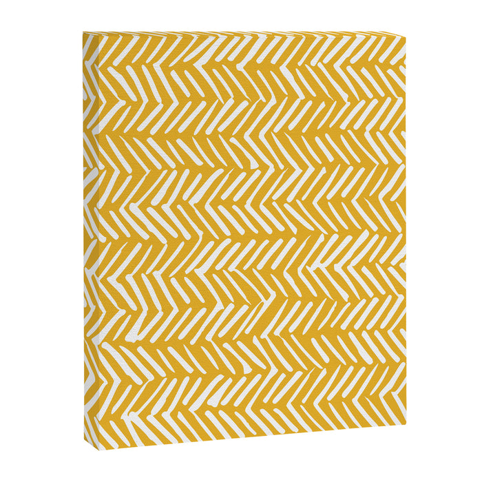 Rustic Herringbone in Yellow Canvas Print Gallery Image 1