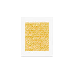 Rustic Herringbone in Yellow Art Print Gallery Image 1
