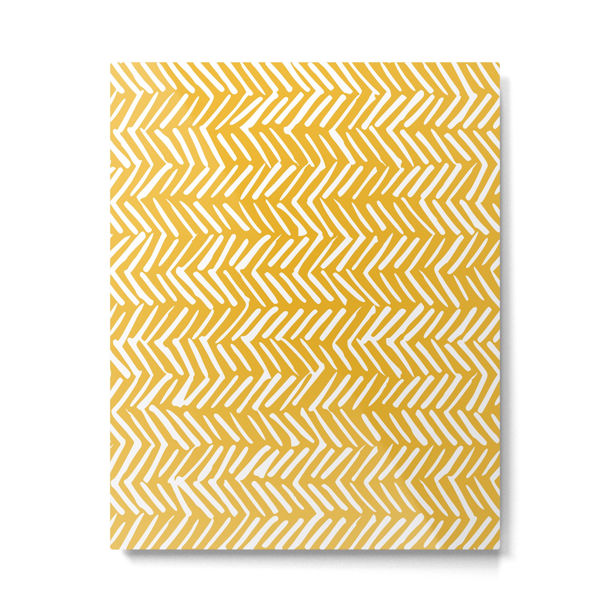 Rustic Herringbone in Yellow Metal Print Gallery Image 6