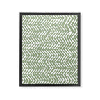 Rustic Herringbone Sage Green Framed Canvas Print Gallery Image 8