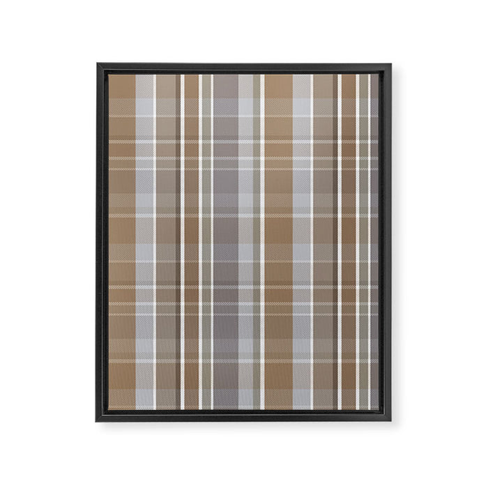 Rustic Plaid Framed Canvas Print Gallery Image 1