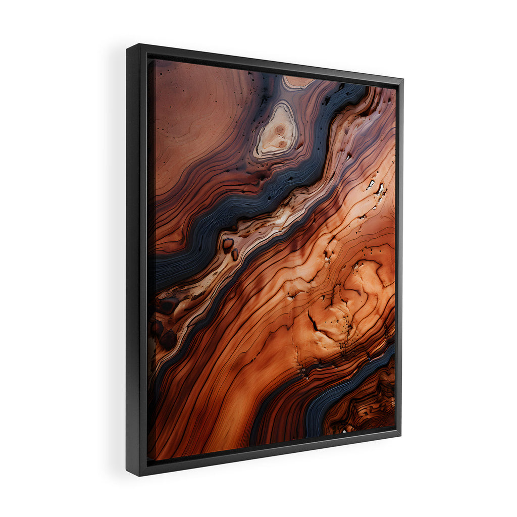Rustic Wood Tones Framed Canvas Print Gallery Image 2