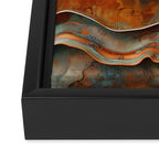 Rustique Orbita Abstract Framed Canvas Print Gallery Image 3