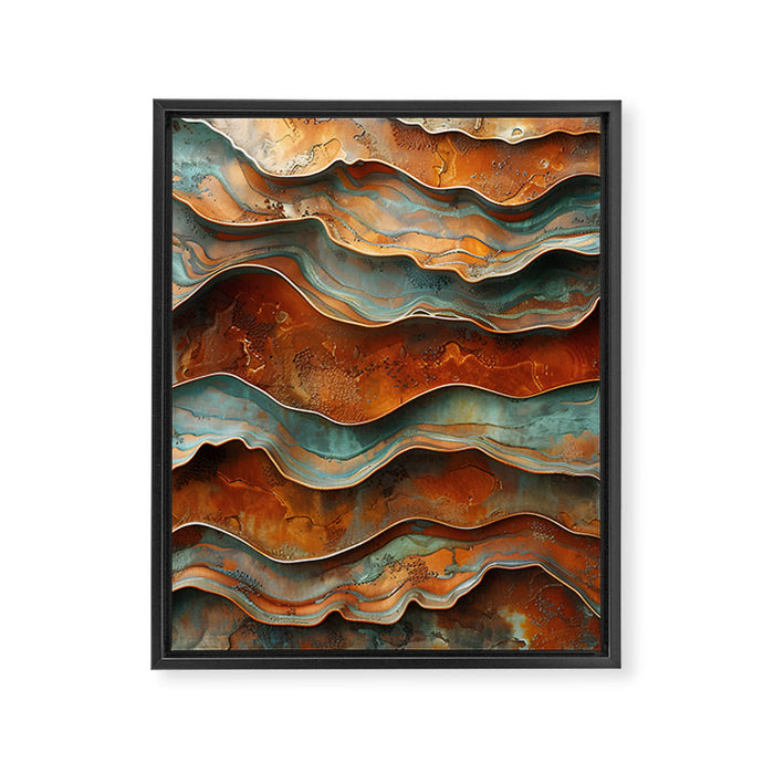 Rustique Orbita Abstract Framed Canvas Print Gallery Image 1