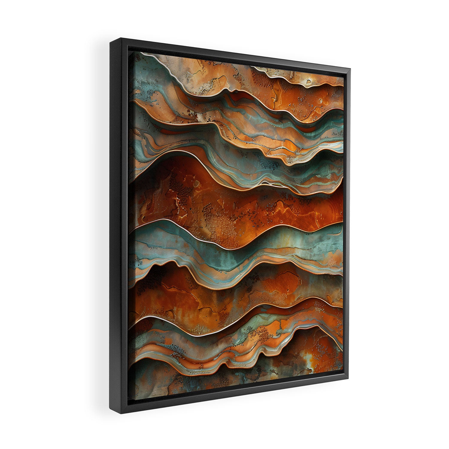 Rustique Orbita Abstract Framed Canvas Print Gallery Image 2
